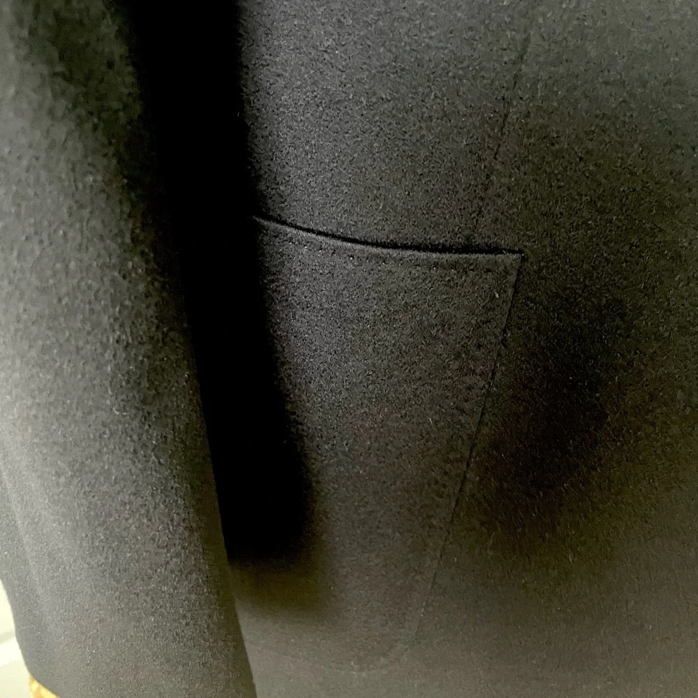 CANALI 100% CASHMERE BLACK 2 BTN SINGLE BREASTED JACKET  54L ITALY